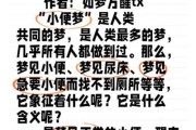 梦到尿是什么意思_梦见尿裤子怎么办