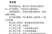梦到冰雪是什么意思_梦见冰雪预示什么