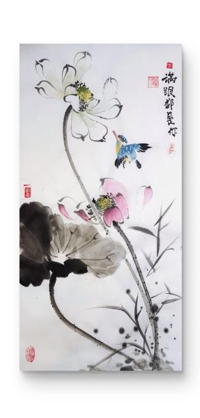 国画荷花图片大全_如何临摹高清荷花图