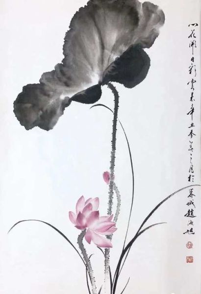 国画荷花图片大全_如何临摹高清荷花图