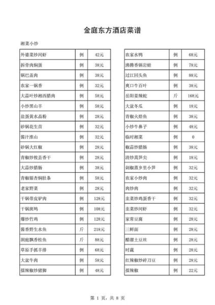 酒店菜谱大全带图片_如何快速找到高清菜单
