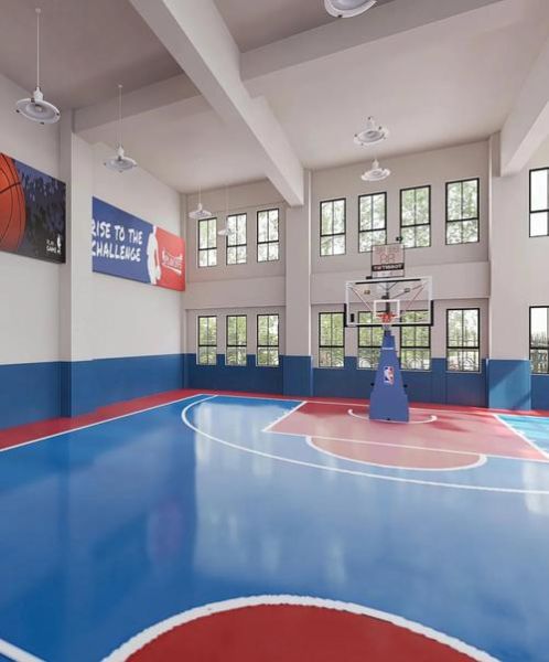 篮球场图片大全_室内篮球场装修效果图
