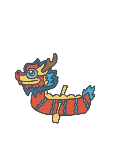 划龙舟简笔画怎么画_划龙舟简笔画图片大全