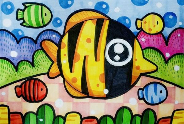 儿童绘画图片大全_适合几岁孩子临摹