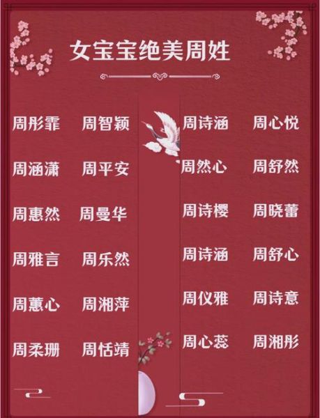周姓女宝宝起名大全_周姓女孩名字怎么取