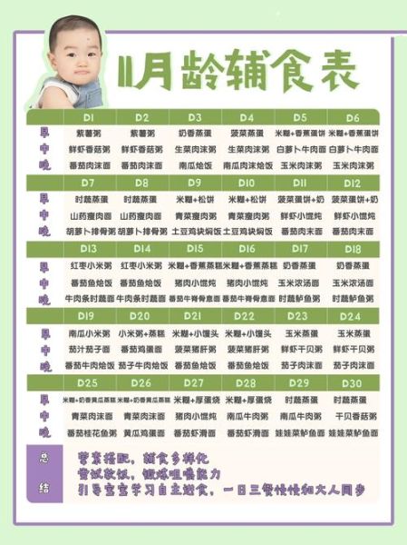 11个月宝宝一天吃几顿辅食_11个月宝宝辅食食谱表
