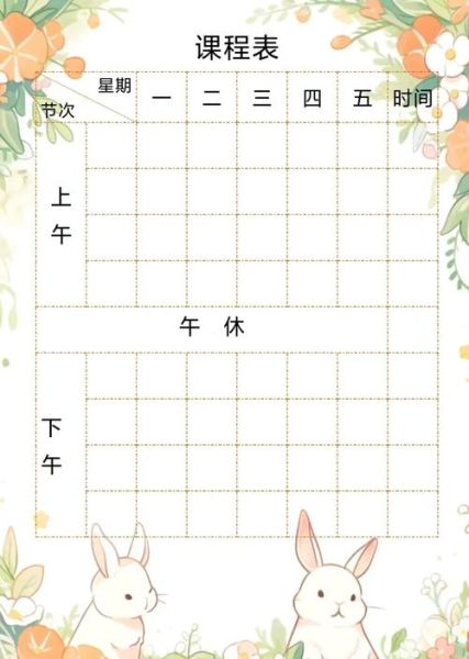 课程表图片大全免费下载_如何打印课程表不模糊