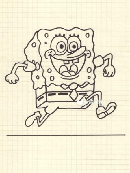 怎么画海绵宝宝_海绵宝宝简笔画步骤